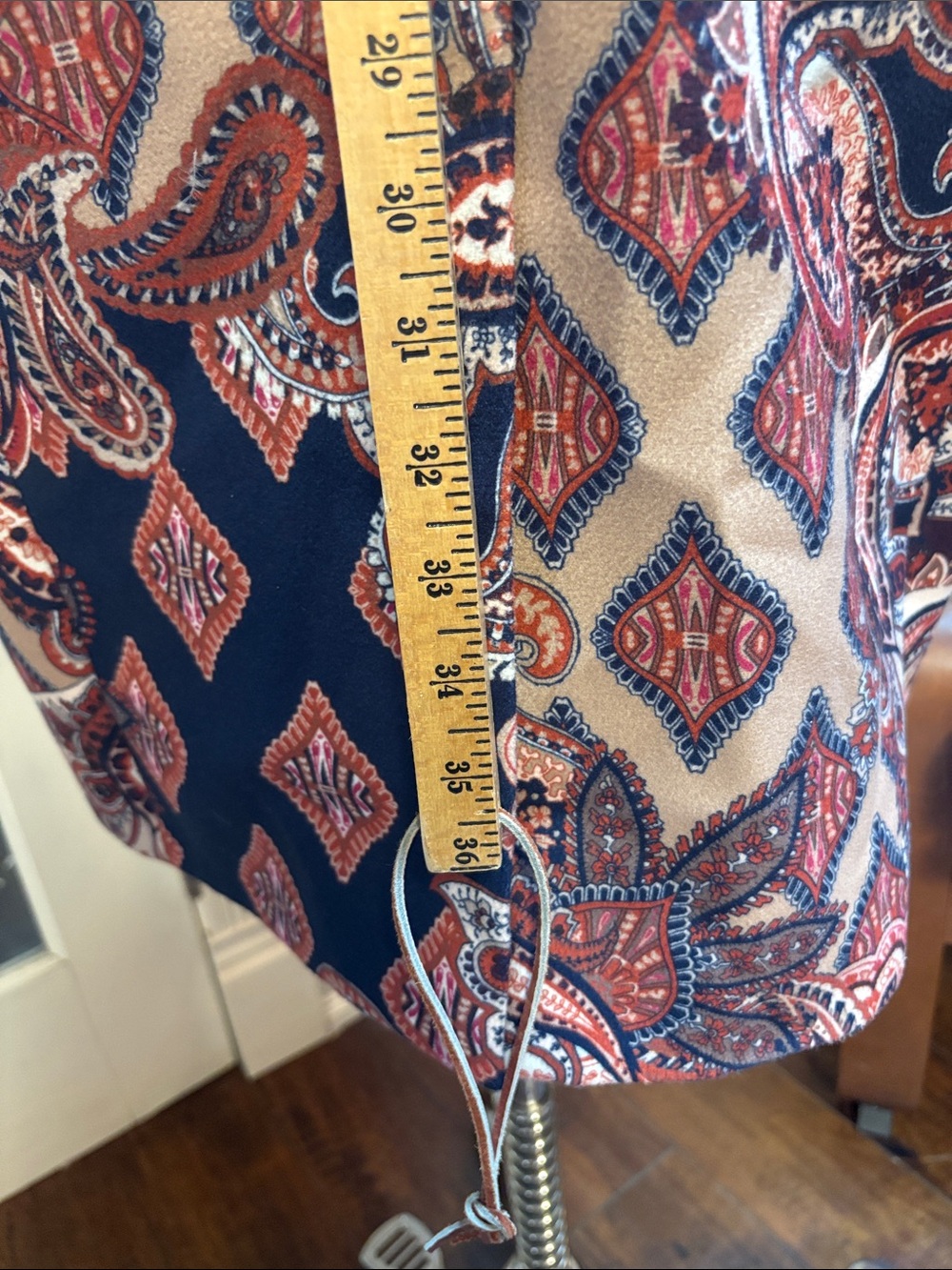 Chico's Paisley Men's Shirt Jacket in Burgundy and Navy - Picture 7 of 10